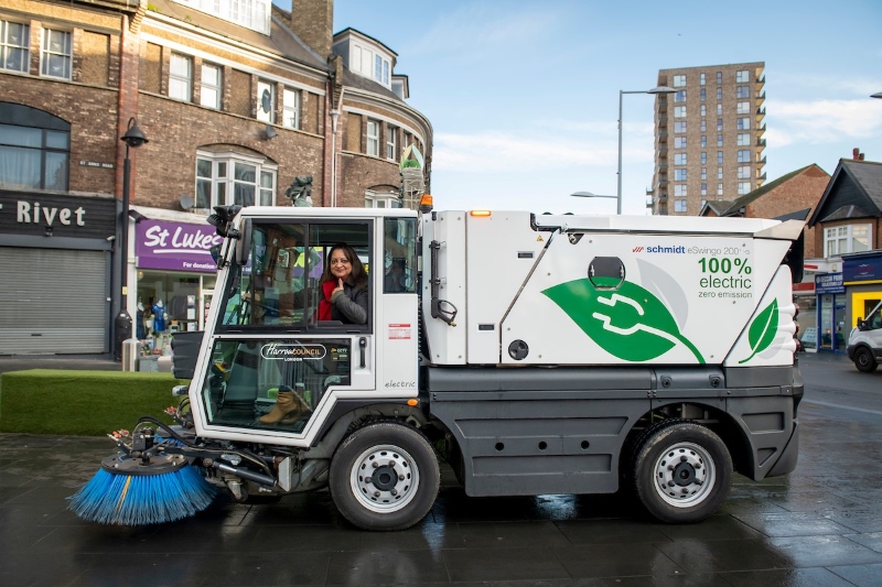 Harrow Council welcomes first electric sweeper image